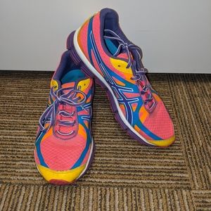 Neon Asics Tennis Shoes